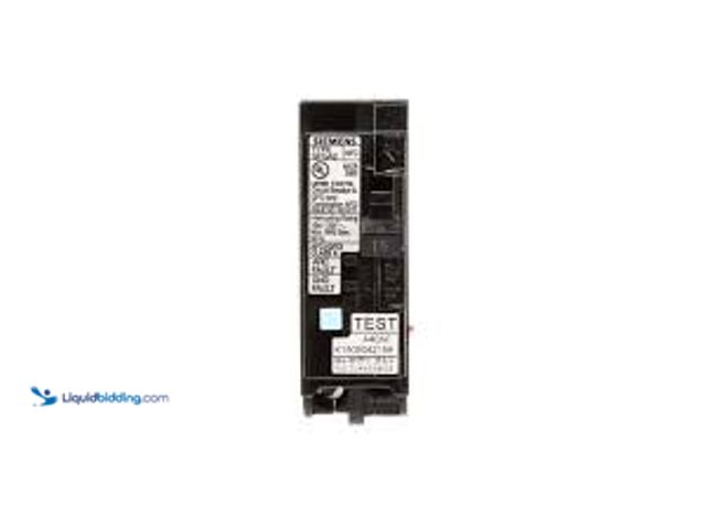 Lot 49-5415449 - Siemens 15-Amp AFCI/GFCI Dual Function-Circuit Breaker. Model # Q115DFP. Slightlu used.