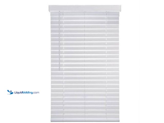 Lot 49-1625684 - Lot of (2) Home Decorators Collection White Cordless Faux Wood Blinds for Windows with 2 in. Slats -...