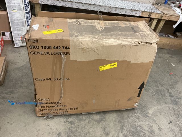 Lot 49-5453804 - Hampton Bay Geneva Brown Wicker Outdoor Patio Loveseat . No Cushion Covers. Model # FRS60704L-MID. U...