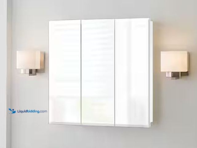 Lot 49-3534245 - Glacier Bay
30.4 in. W x 30.2 in. H Rectangular Medicine Cabinet with Mirror in White with Adjustab...