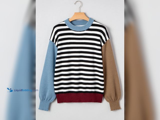 Lot 49-1570302 - Parabellum Boutique Size XL Julieta Color block Sleeve Chic Sweater, Model # 202755056427, Unused.  ...