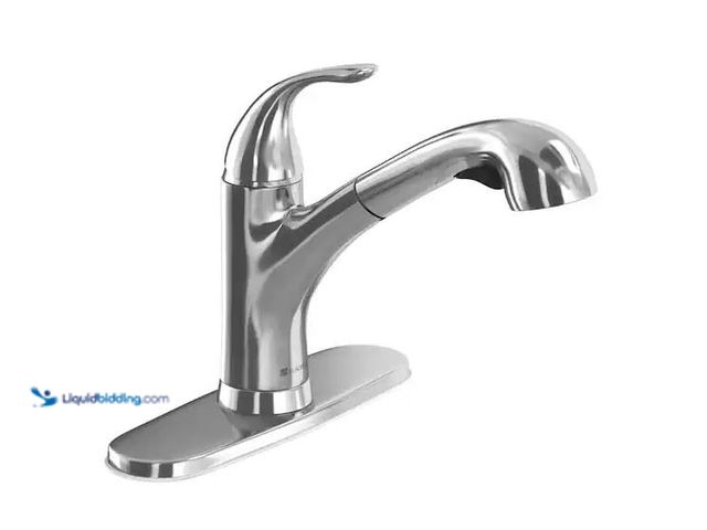 Lot 49-1576654 - Glacier Bay Market Single-Handle Pull-Out Sprayer Kitchen Faucet in Polished Chrome Model # HD67737-...