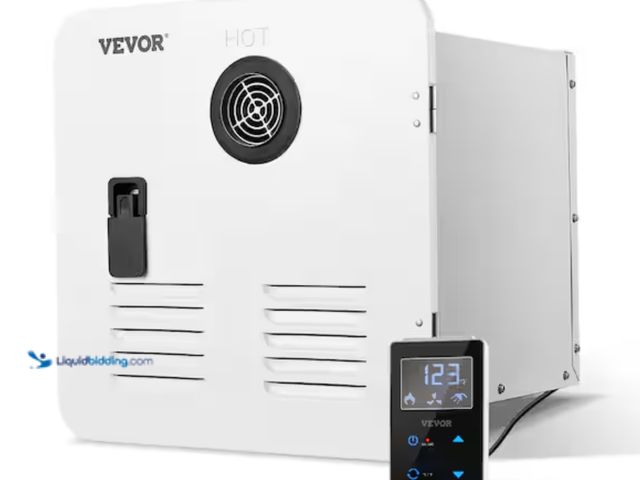Lot 49-2000231 - VEVOR RV Tankless Water Heater, Instant Shower with 15 x 15 in. White Door and Remote Controller, 65...