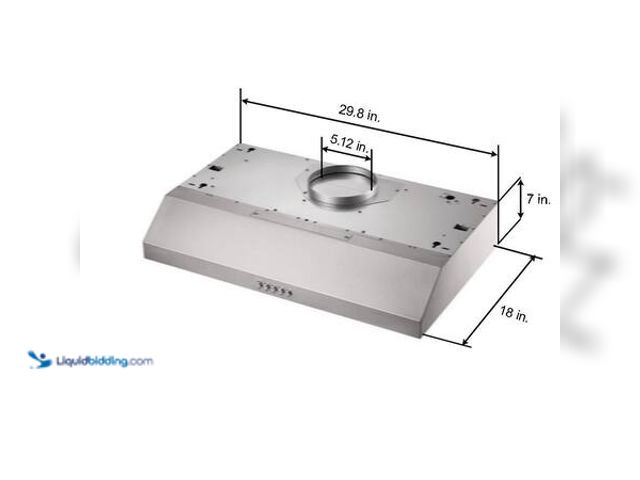 Lot 49-5554209 - Vissani Caprelo 30 in. 320 CFM Convertible Under Cabinet Range Hood in Stainless Steel with LED Ligh...