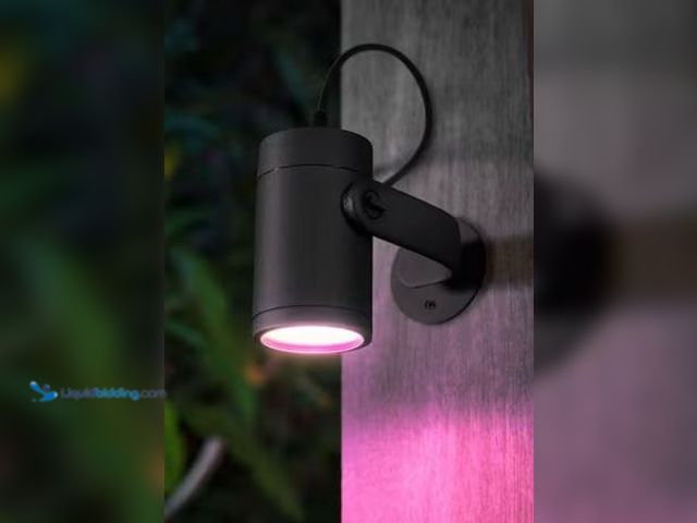 Lot 49-3536756 - Philips Hue
Lily 640 Lumens Outdoor Black Spotlight Smart Low Voltage Plug-In Integrated LED Light ...