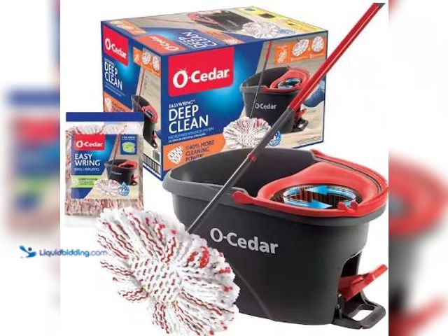 Lot 49-1517318 - O-Cedar
EasyWring Deep Clean Microfiber Spin Mop w/ Bucket System, 1 Machine Washable Mop Head Refi...