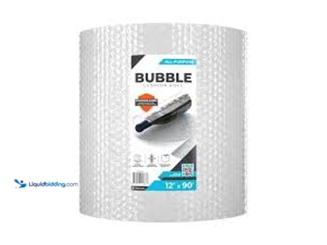 Lot 49-5407588 - QTY 2 - Pratt Retail Specialties 12 in. x 90 ft. Clear Bubble Cushion. Model # 12X90HEMIBUB. Unused