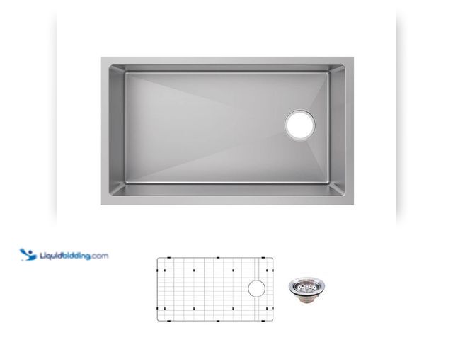 Lot 49-3562097 - Glacier Bay
Tight Radius 31 in. Undermount Single Bowl 18 Gauge Stainless Steel Kitchen Sink with A...