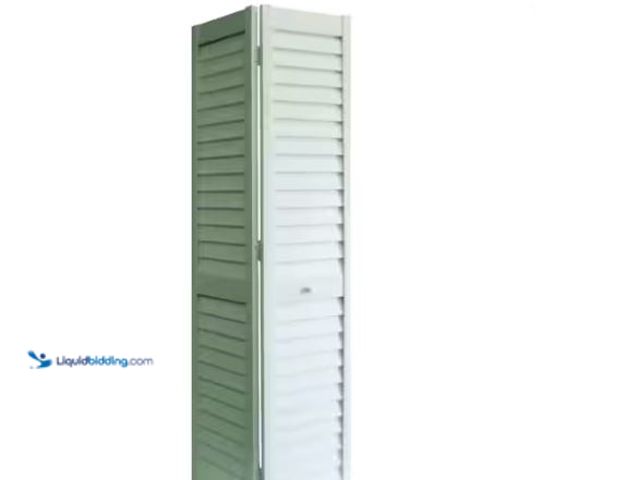 Lot 49-1577354 - Home Fashion Technologies 36 in. x 80 in. 3 in. Louver/Louver White PVC Composite Interior Bi-Fold D...