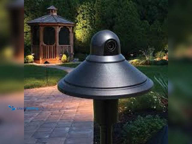 Lot 49-5483357 - Novolink Low Voltage Black Motion Sensing LED Landscape Path Light with IP Camera and Battery Back-u...