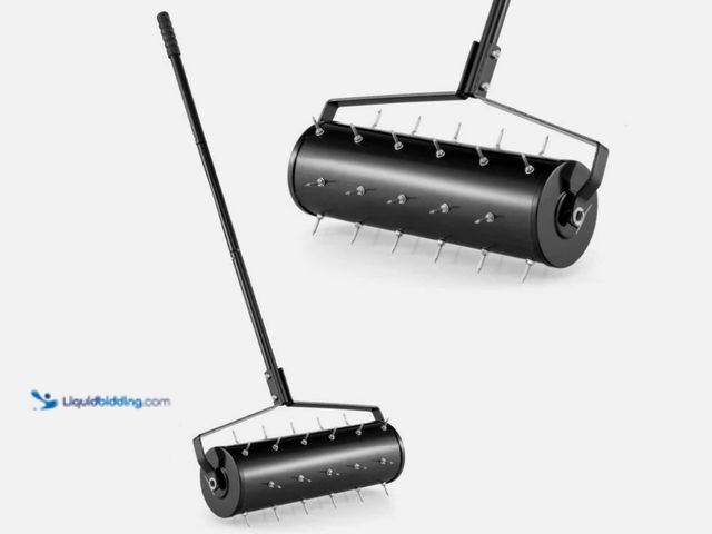 Lot 49-2024258 - Garden Rolling Manual Lawn Aerator Heavy Duty w/Detachable Comfortable Handle, Model# 135169246218, ...