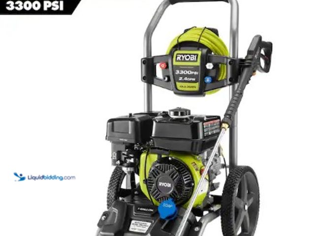 Lot 49-1625867 - RYOBI 3300 PSI 2.4 GPM Cold Water Gas Pressure Washer with 212cc Engine, Model # RY80589, Slightly u...