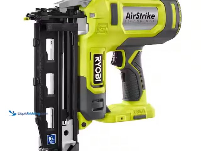 Lot 49-1567795 - RYOBI ONE+ 18V Airstrike 16-Gauge Cordless Finish Nailer (Tool Only), Model # P326, Unused, No batte...