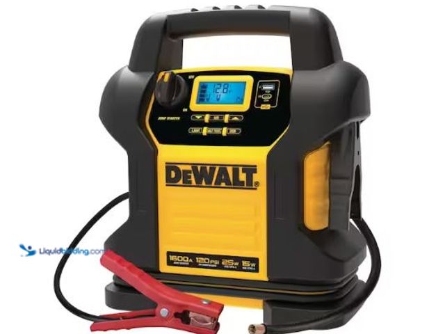 Lot 49-3432498 - DEWALT 1600 Peak Amp Jump Starter with Digital Compressor and USB Power Bank, Model # DXAEJ14, Used,...