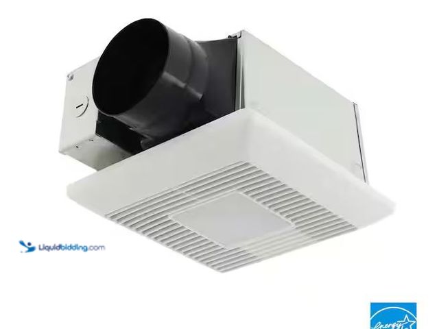 Lot 49-1568502 - Panasonic Whisper Mighty LED Pick-A-Flow 70-90CFM Ceiling/Wall ENERGY STAR Bathroom Exhaust Fan 9.5 ...