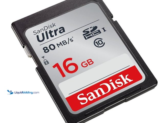 Lot 49-3430471 - Lot of (60) SanDisk Ultra 16GB Class 10 SDHC UHS-I Memory Card up to 80MB/s (SDSDUNC-016G-GN6IN), Mo...