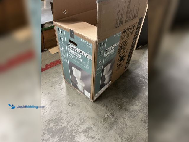Lot 49-5554204 - Glacier Bay 12 in. Rough In 2-Piece 1.28 GPF Single Flush Round Toilet in White, Seat Included Model...