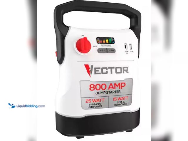 LiquidBidding - Lot 49-1556896 - VECTOR 800 Amp Jump Starter with USB ...