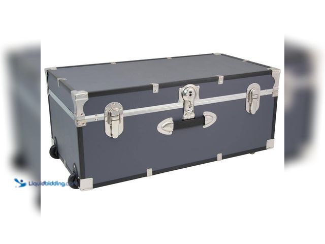 Lot 49-5414706 - Seward Explorer 30 in. Trunk with Wheels & Lock, Gray Model # SWD6113-29 used scuffs scratches
