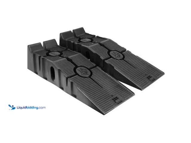 Lot 49-1576365 - Flo Tool Durable Rhino Ramps (Set of 2) Model # 11909MI, Unused, 1 Has Small Chunk Missing From Back...