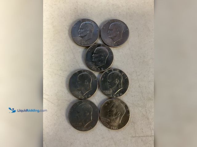 Lot 49-1830036 - LOT OF 7 “IKE” EISENHOWER LARGE ONE DOLLAR COINS INCLUDING 1971, 1972, 1974, AND 1976 #COINS0219