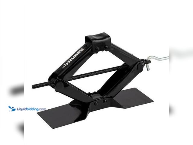 Lot 49-3616786 - Husky 1-1/2 Ton Scissor Car Jack - slightly used , has attachments SKU # 1000039123  Ref#HDPA0727
