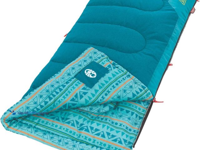 Lot 49-5453266 - Coleman Kids 50°F Sleeping Bag, Comfortable Youth Sleeping Bag for Sleepovers & Camping, Fits Childr...