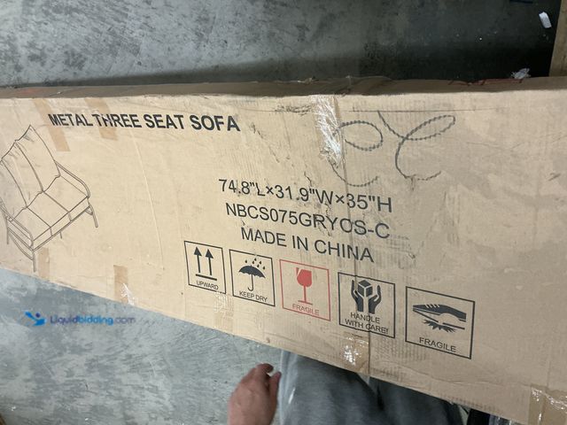 Lot 49-5574226 - Metal Three Seat Sofa Outdoor. No cushions. Unused