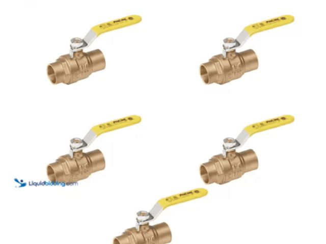 Lot 49-2006484 - Lot of (3) 5-packs of ProLine 1/2 in. Brass SWT Full Port Ball Valve, Model # 107-853J5, Unused.   R...