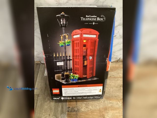 Lot 49-5448605 - LEGO Ideas Red London Telephone Box Model for Adults, London Phone Booth and Cell Phone Holder for B...
