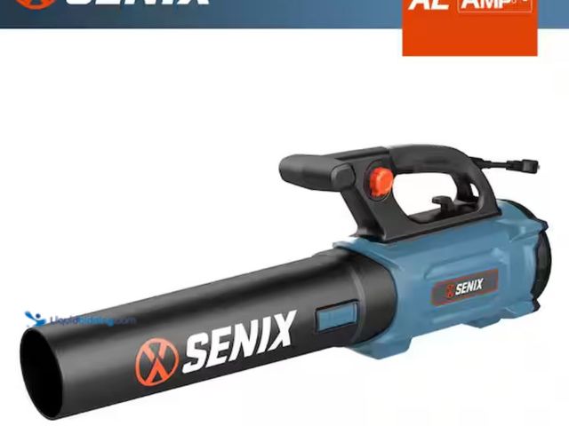 Lot 49-1623685 - Senix 115 MPH 690 CFM 12-Amp Electric Handheld Leaf Blower, Model # BLAE12-M, Slightly used, Has att...