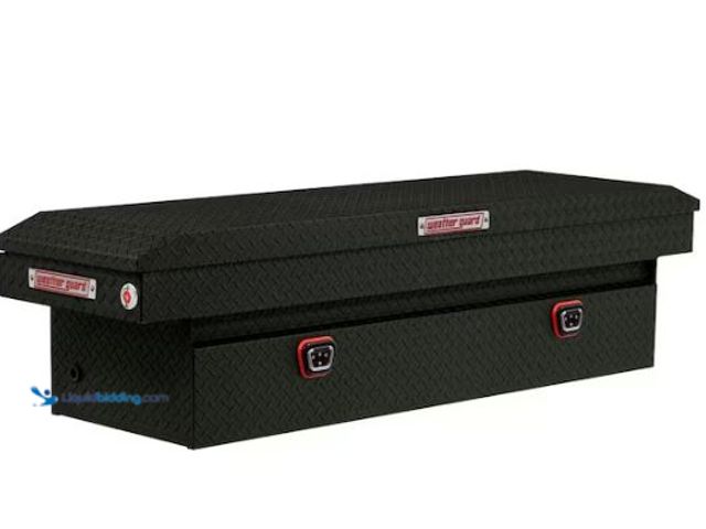 Lot 49-3464200 - Weather Guard 72 in. Matte Black Aluminum Full Size Crossover Truck Tool Box, Model # 127-52-04, Unu...