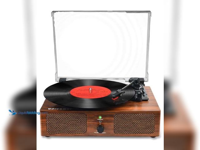 Lot 49-3432179 - Vinyl Record Player Wireless Turntable with Built-in Speakers and USB Belt-Driven Vintage Phonograph...