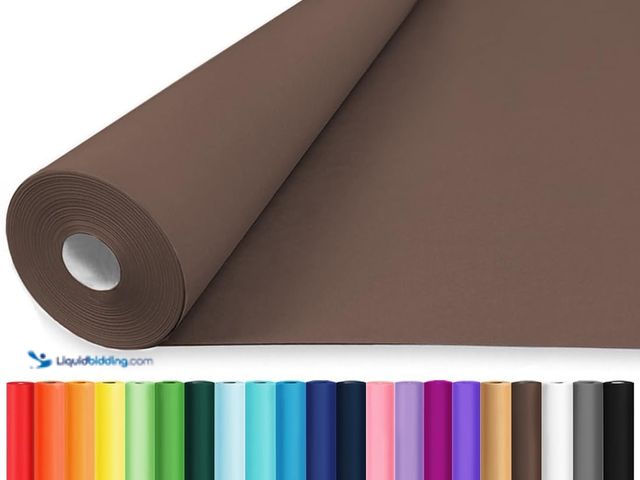 Lot 49-3513413 - Vanhench 36" x 2400" (200') Graduation Wrapping Paper, Chocolate Brown Kraft Paper, Solid Color Art ...