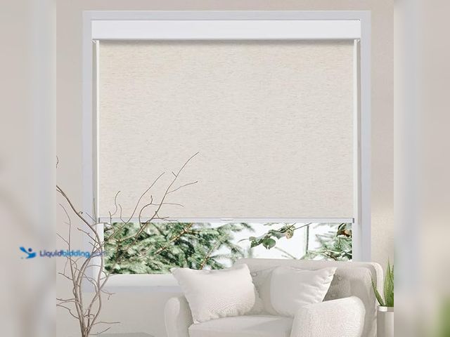 Lot 49-3480478 - Persilux 27" W x 72" H (Actual Size 26.3" x 72") Free-Stop Cordless Roller Blinds Light Filtering Ro...