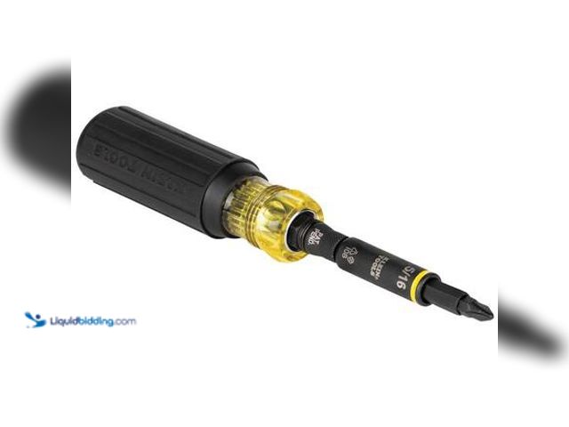 Lot 49-3565311 - Klein Tools
11-in-1 Multi Bit Impact Rated Screwdriver / Nut Driver Model # 32500HDR unused