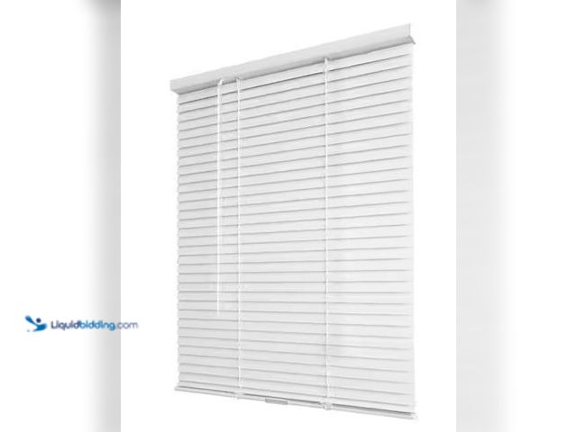 Lot 49-5573349 - StyleWell
White Cordless Room Darkening Vinyl Mini Blinds with 1 in. Slats-65 in. W x 48 in. L (Act...