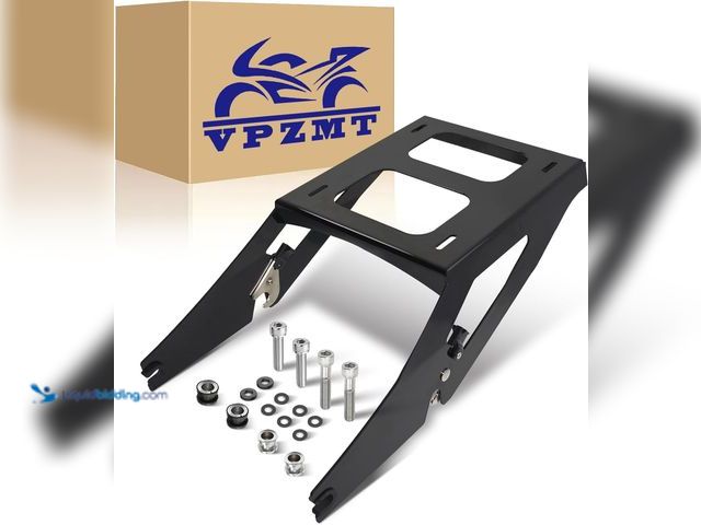 Lot 49-3565423 - Detachable Two Up Tour Pack Mount, Tour Pack Bracket, Black Tour Pack Mounting Luggage Rack for Harl...