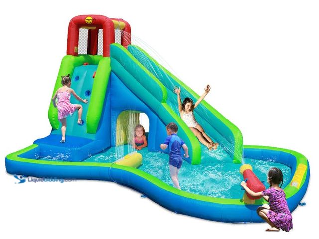 Lot 49-5543074 - Happy Hop Water Slide. Unused with attachments. Unable to test.