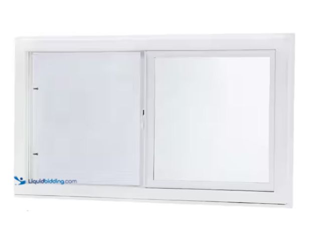 Lot 49-2020627 - TAFCO WINDOWS 32.25 in. x 16.25 in. White Left-Hand Double-Pane Insulated Glass Vinyl Sliding Baseme...