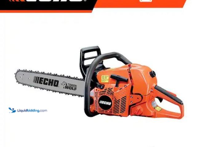 Lot 49-1565936 - ECHO 20 in. 59.8 cc Gas 2-Stroke Rear Handle Timber Wolf Chainsaw, Model # CS-590-20, Slightly used,...