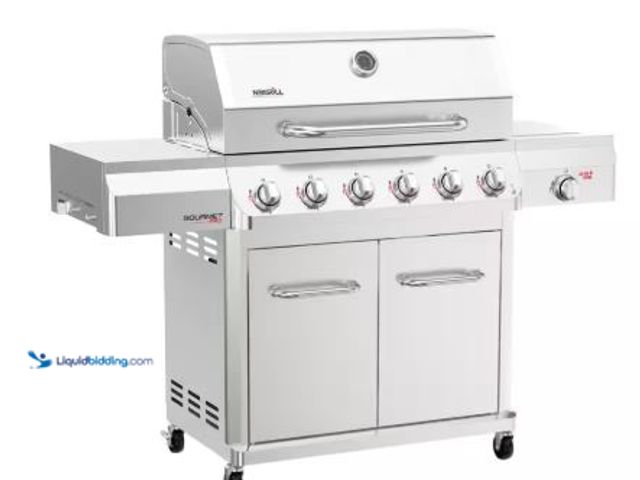 Lot 49-5430469 - Nexgrill Gourmet Pro 6-Burner Stainless Steel Propane Gas Grill with Searing Side Burner (UNUSED) HA...