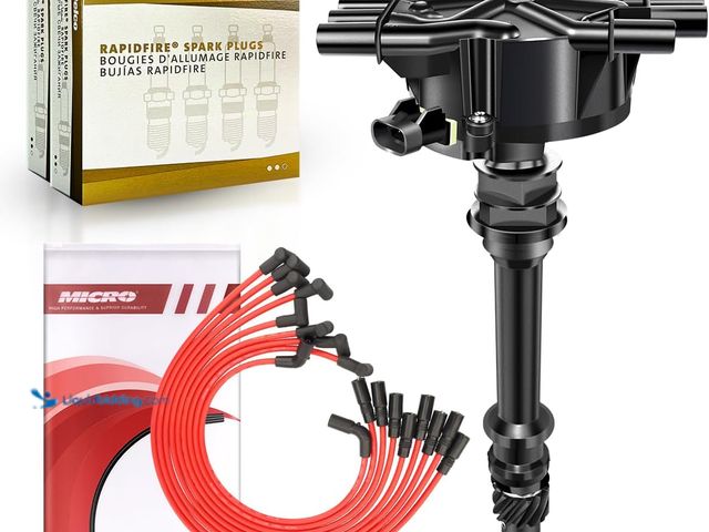 Lot 49-5484613 - MAS Ignition Distributor & 8pcs ACDelco Platinum Spark Plugs & Wires Set Compatible with GMC Yukon C...