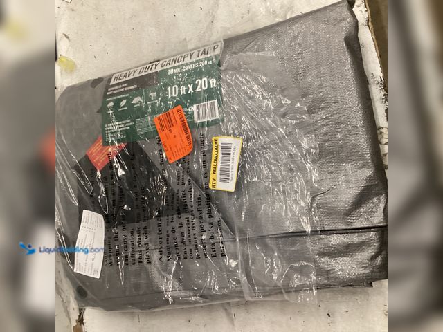 Lot 49-3565266 - Everbilt 10 ft. x 20 ft. Black and Silver Heavy Duty Tarp  Model: 639996898225 New