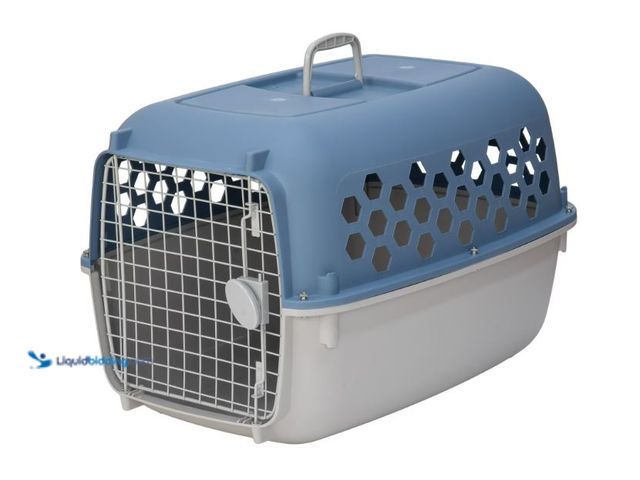 Lot 49-1631000 - Vibrant Life 26" Plastic Portable Kennel for Dogs, Blue, Model # 15368309202, Unused, Has attachment...