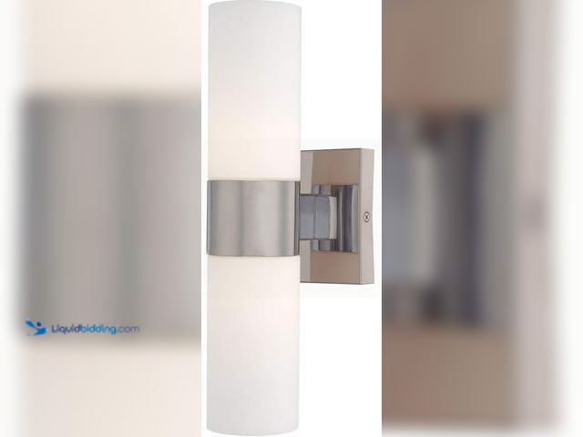 Lot 49-5477853 - Minka Lavery Andres 13 1/2" High Brushed Nickel 2-Light Wall Sconce Unused