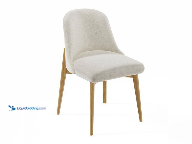 Lot 49-5416226 - Lirago Upholstered Modern Dining Chairs with Oak Legs, (Set of 4)[Model # HD-TJS532] Unused