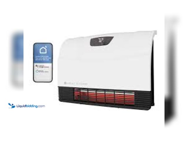 Lot 49-3536434 - HEAT STORM 1500W Phoenix WiFi Infrared Wall Unit Wi-Fi Smart Heater in White. Model # HS-1500-PHX-WI...