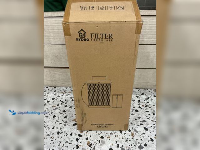 Lot 49-5476629 - G Hydro 6 inch air carbon filter. Black 6x18 inch. New.