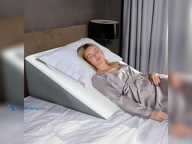 Lot 49-5488469 - Kolbs Extra Wide Bed Wedge Pillow for Sleep Apnea, Acid Reflux, and Back Pain Relief, with Chic Jacq...